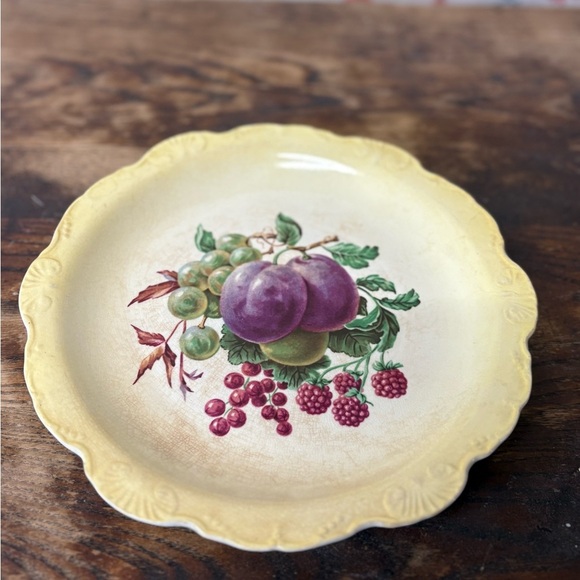 Vintage James Kent Ltd. Yellow Fruit Design Plate - Picture 2 of 6